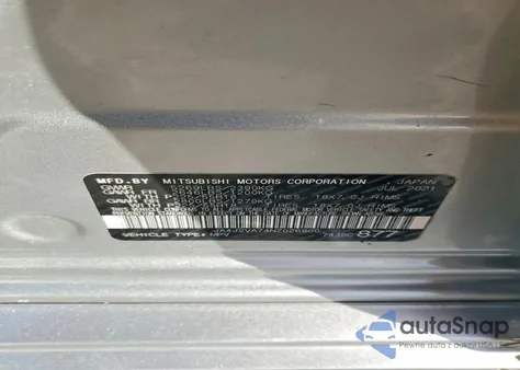 2022 Mitsubishi Outlander Sel из США, поврежденный, VIN JA4J2VA74NZ026900